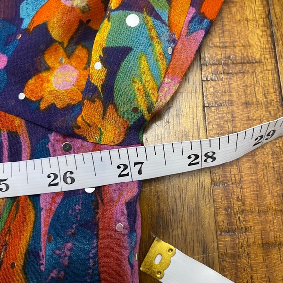 C.D. Daniels Rainbow Floral Plus Size Blouse - Picture 11 of 12